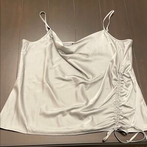 INC International Concepts Pewter Camisole with Ruched Detail